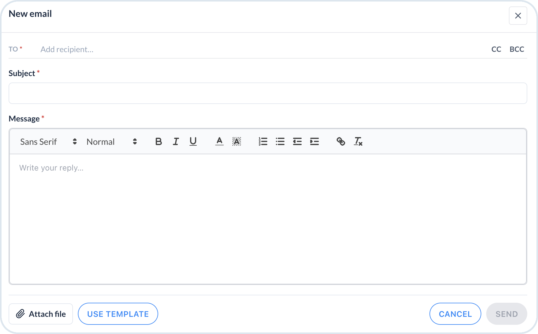 New email composer